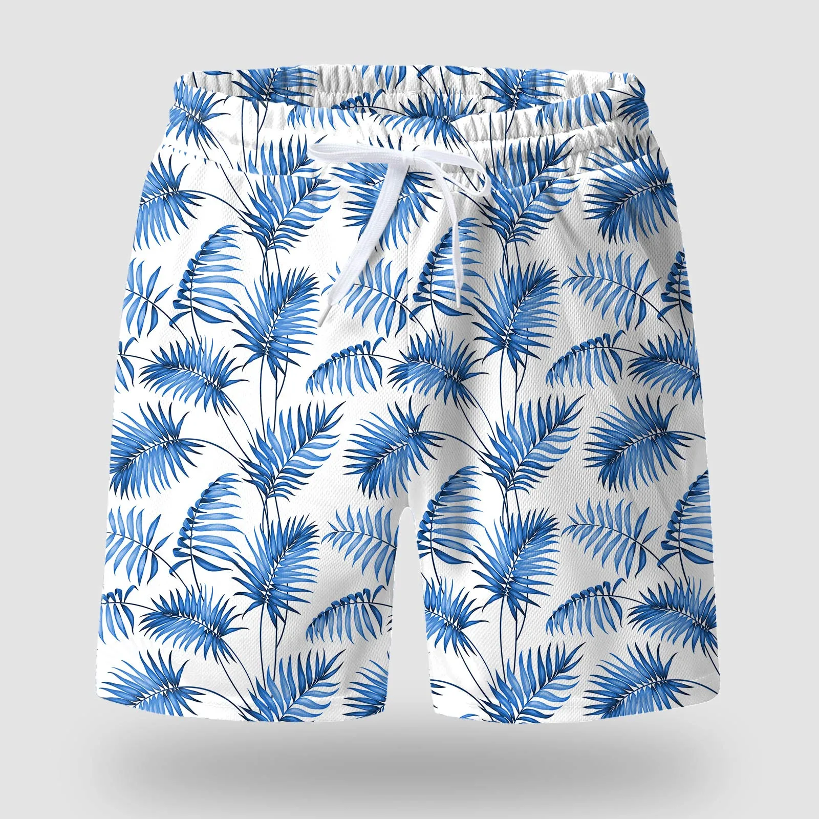 

Mens Fashion Board Shorts Youth Popular Leaves Print Board Shorts Drawstring Elastic Waist Trunks Beach Vacation Casual Trousers