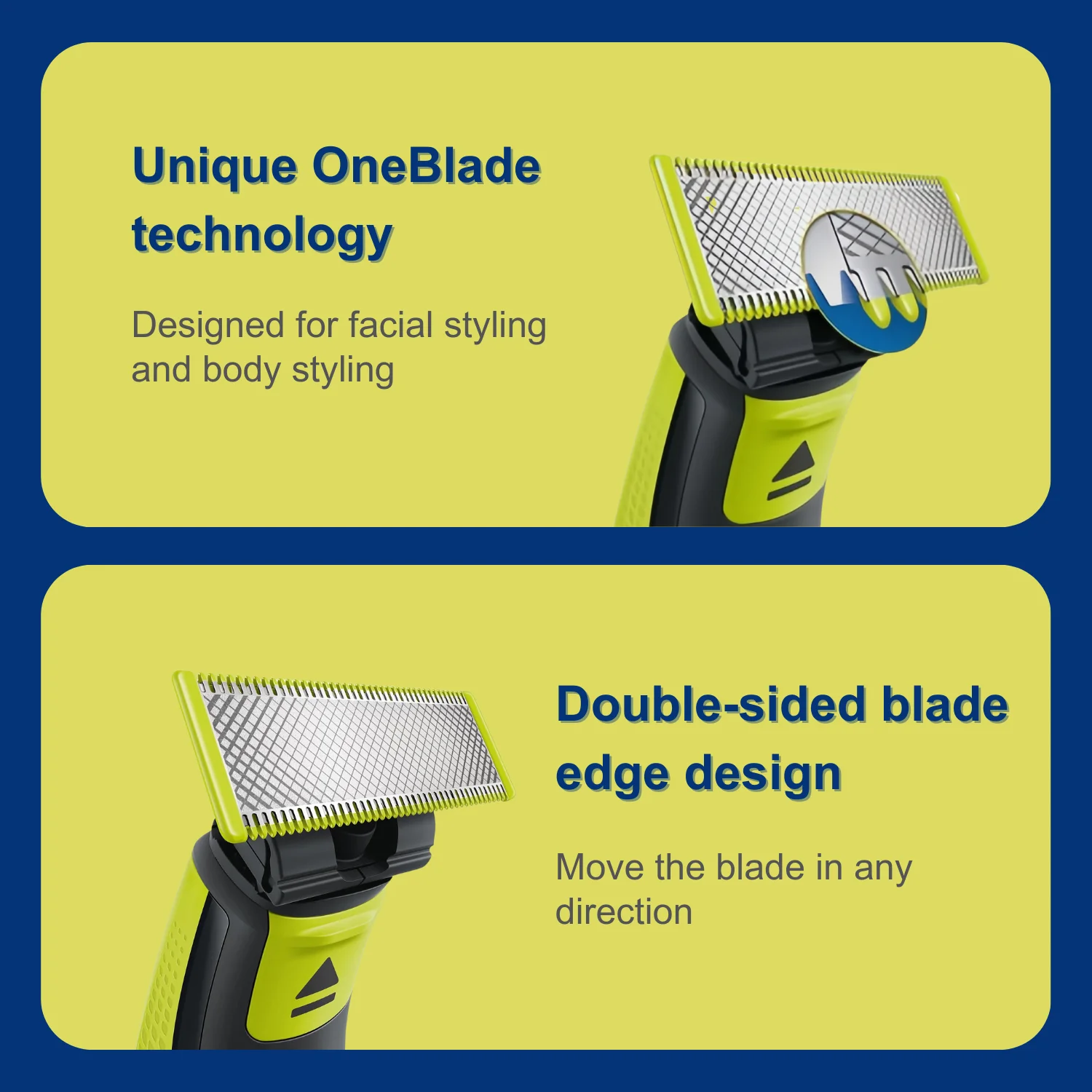 Philips Norelco OneBlade Shaver QP2520/70 Electric Trimmer face shaver hair shaver hair remover facial hair remover No Original Box
