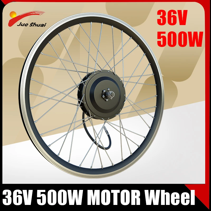 36V 500W E Bike Motor Wheel Conversion Kit Rear and Front Fat Speed Bicycle Accessories Electric