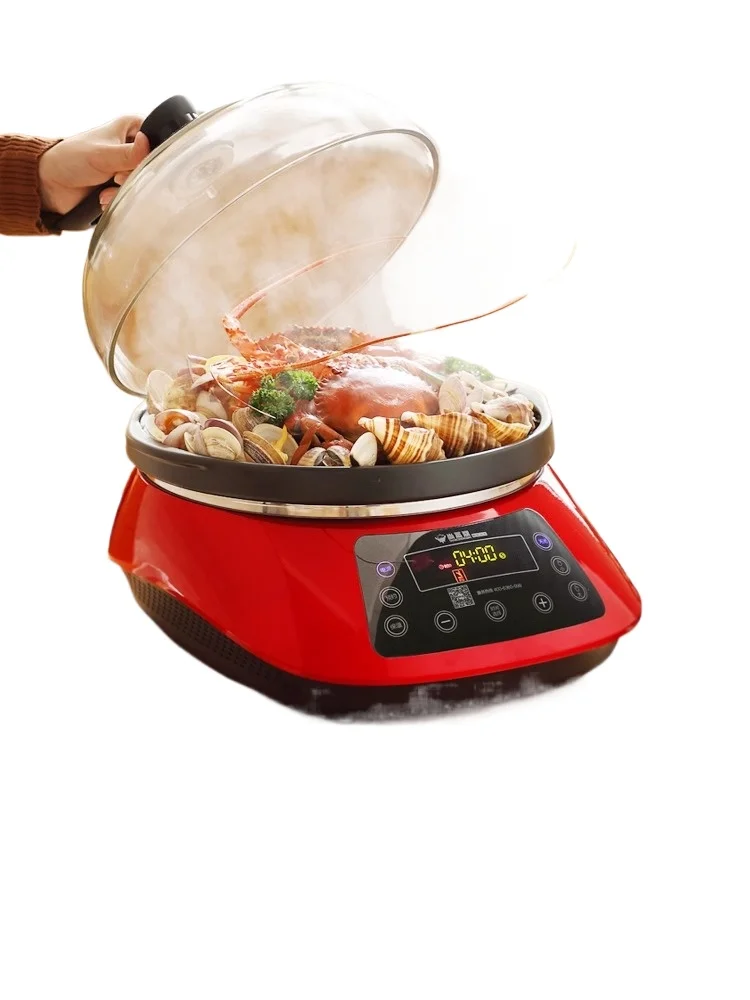 220V Multifunctional Electric Food Steamer for Seafood, Vegetables, and Dumplings Multi Cooker