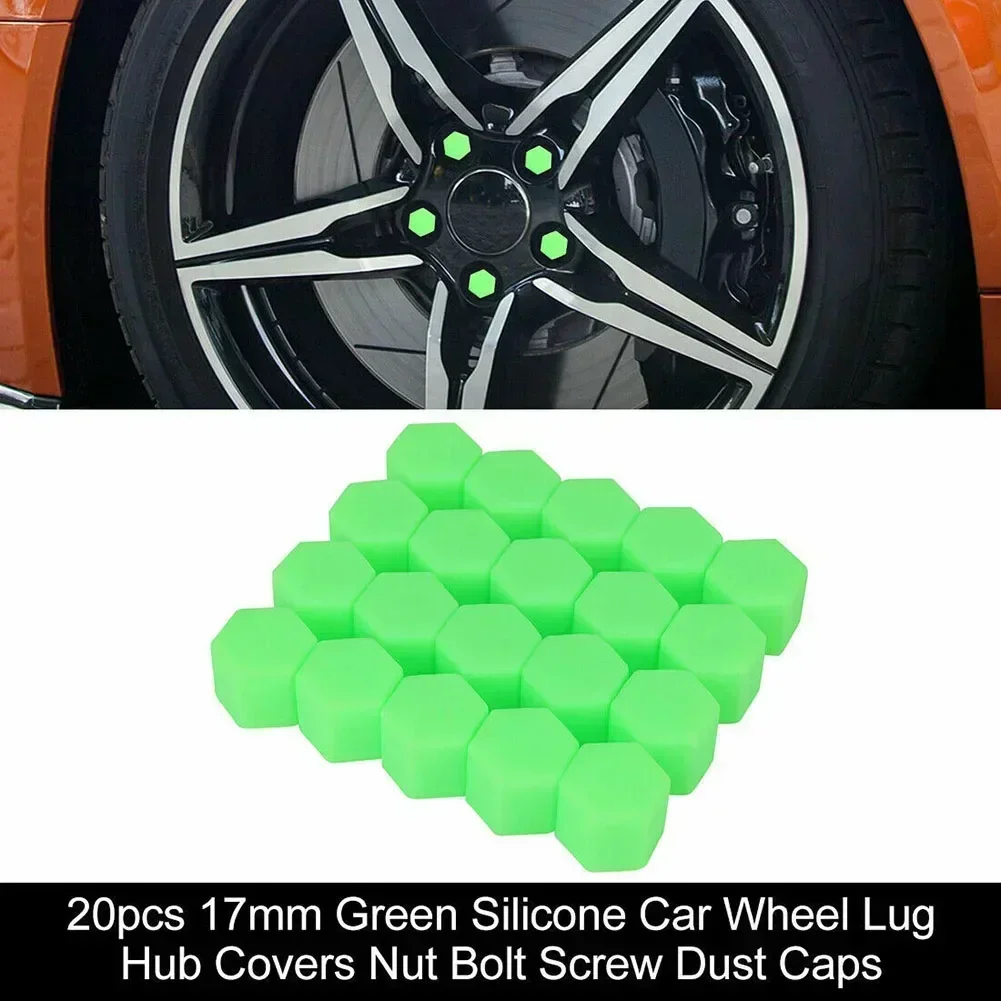 20 Boulons D'Écrou Vis Protection Silicone Fluorescent Orange 2,2X19X20,2Mm