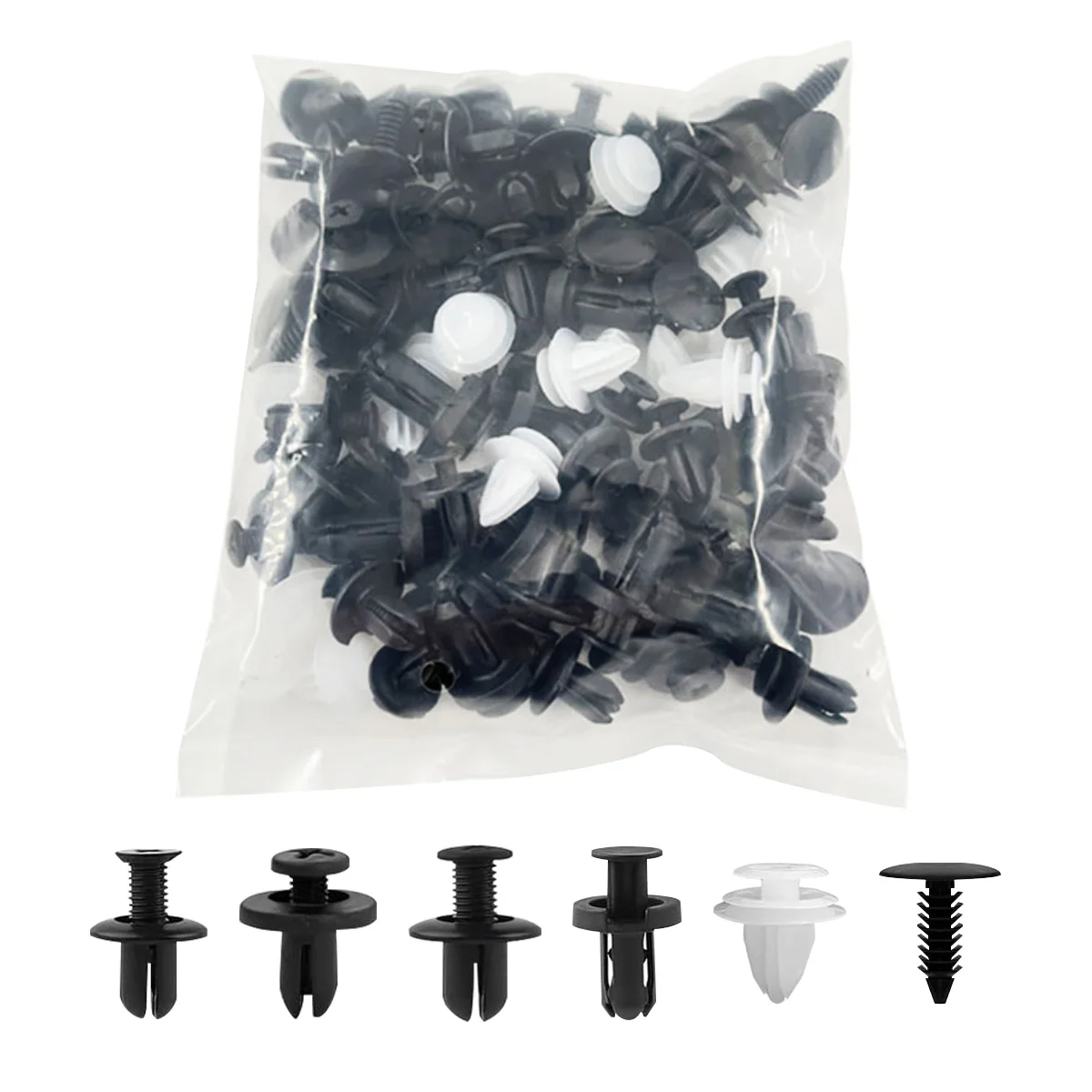 100 stücke Auto Befestigungs clip gemischte Karosserie Push Retainer Pin Niet Stoßstange Tür verkleidung Befestigungs satz Kit Auto Clips – Detail 8