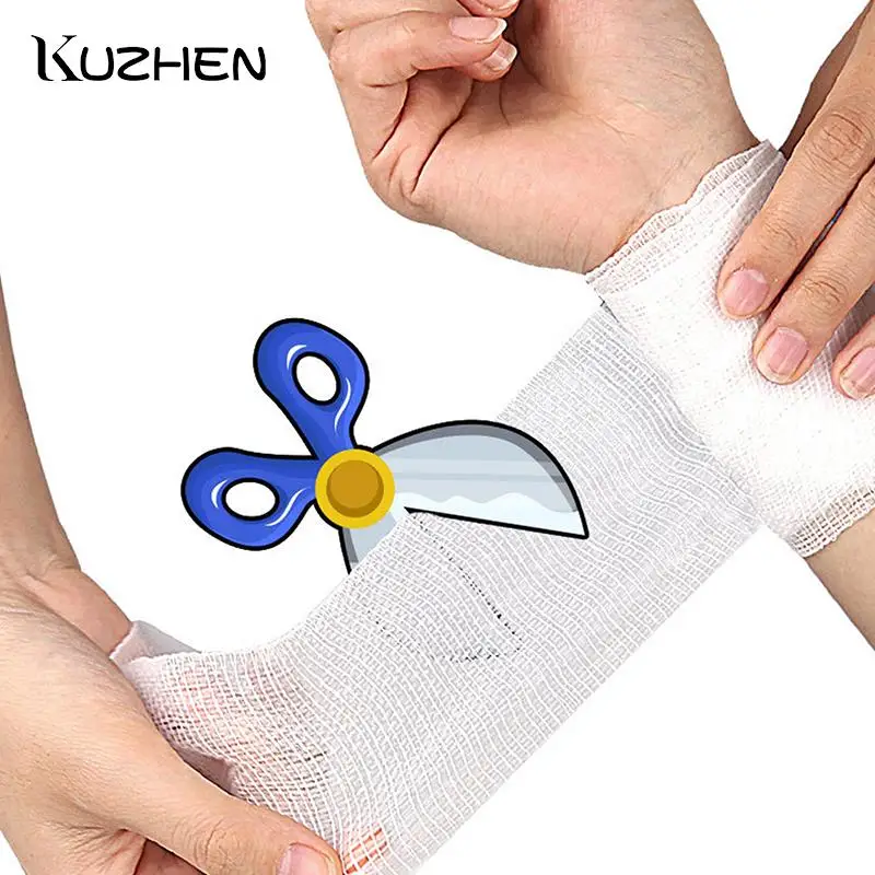 

Cotton Gauze Elastic Bandage Disposable First Aid Wound Dressing Tear Resistant Bandage Roll Fixation Absorbent Cotton