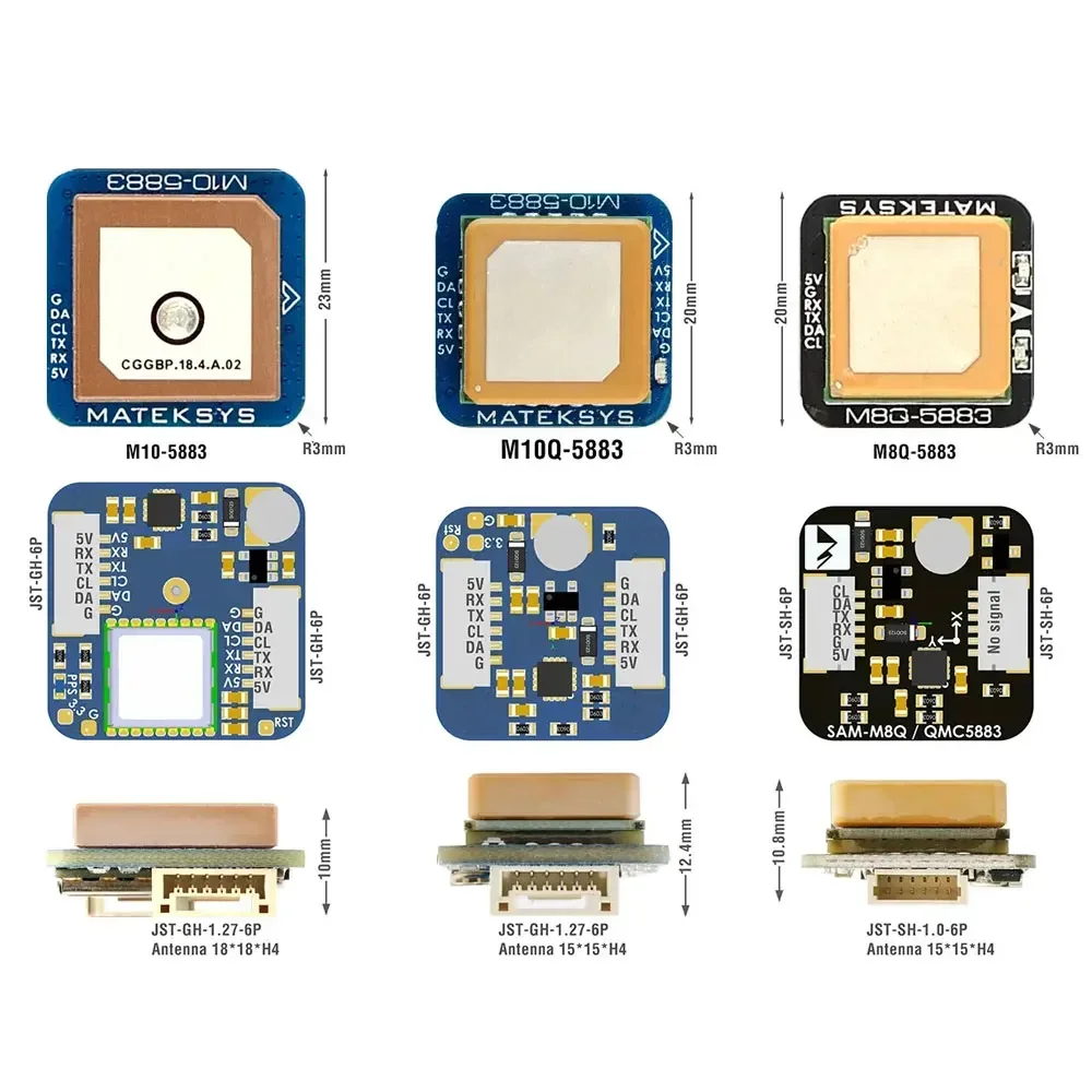 Modul GNSS M10Q-5883 GPS Kompas QMC5883L Anténa 15x15mm