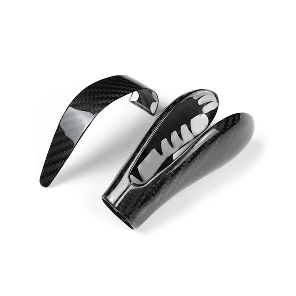 

Real Carbon Fiber Gear Knob Cover Trim Car Center Console Interior Decoration for 2004 -2009(Black)