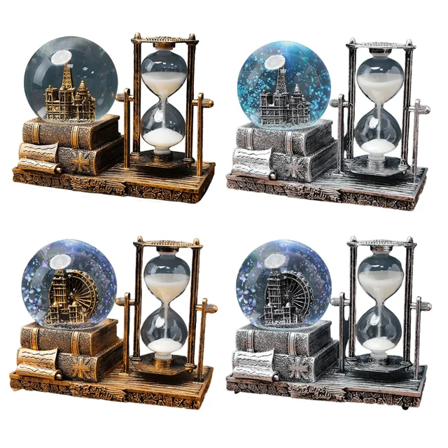 Christmas Snow Globe with Music Box Table Art Home Room Decoration Suitable for Office Wine Cooler Decor 6