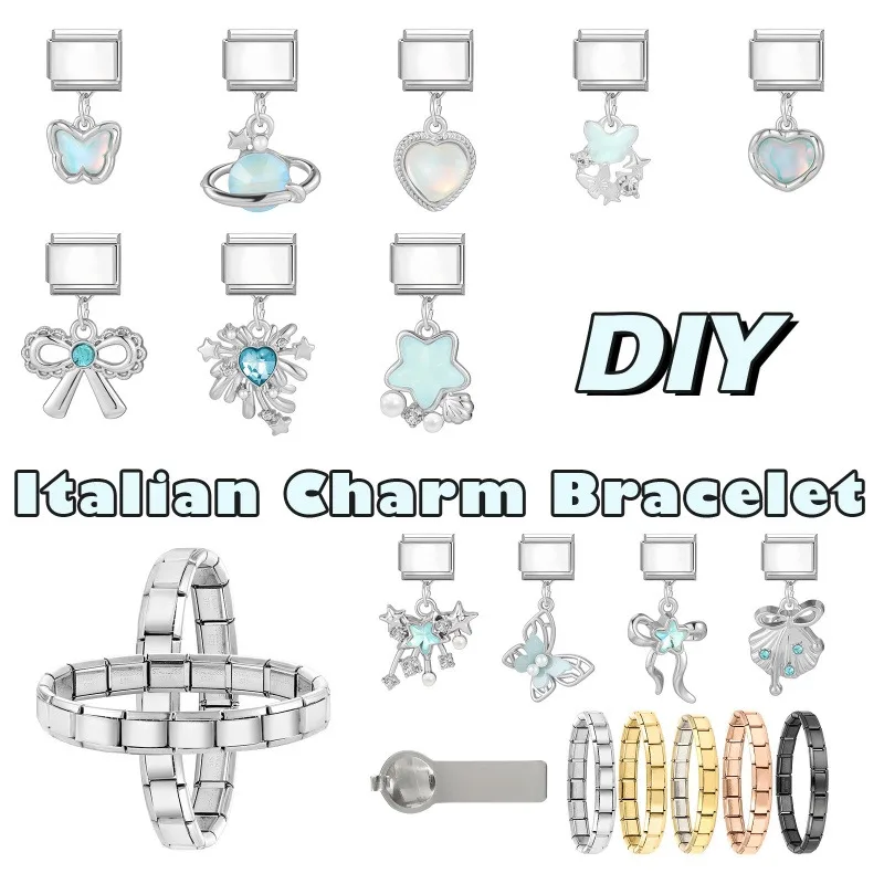 Dreamy Butterfly Bow Bracelet with Italian Charm for Girls DIY Jewelry
