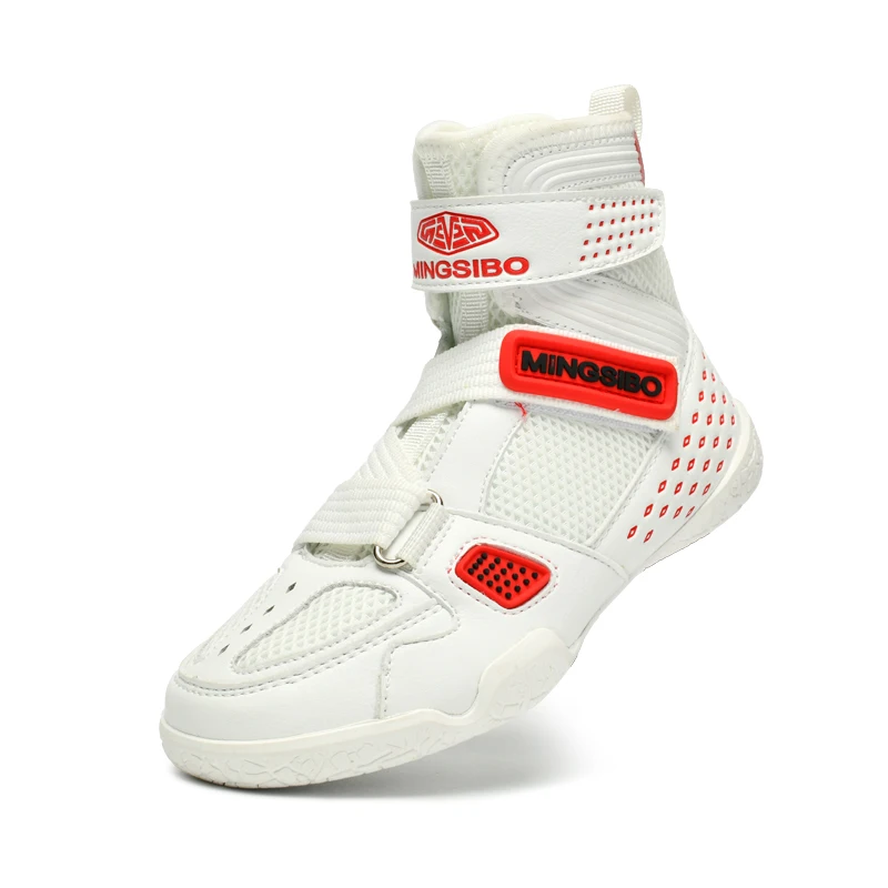 High-top Boxing Shoes Designed For Children wrestling Shoes Breathable and Comfortable Children's Fight Boots30-38