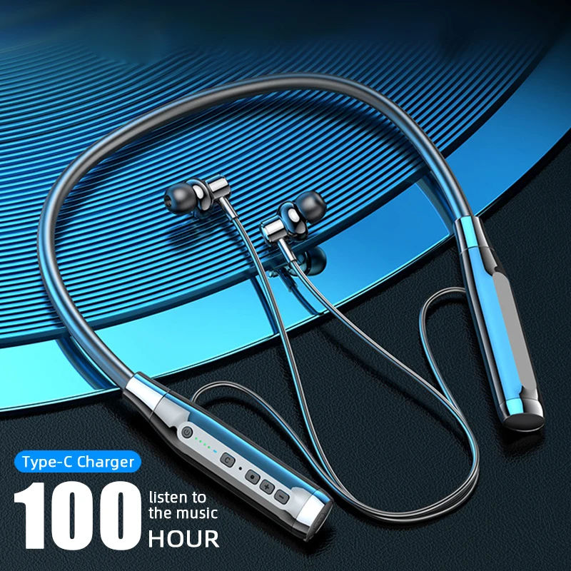 

Neckband Earphone Bluetooth 5.0 Magnetic Adsorption Wireless Headphone Hanging Neck In-Ear Hifi Music Game Sports Earbud