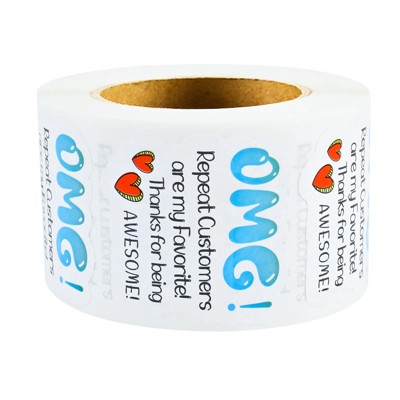 500-Piece Set of 1.57-Inch Decorative 'Thank You' Label Stickers