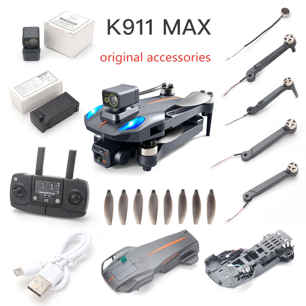 

K911 MAX 4K 6K 8K GPS возврат бесщеточный пульт дистанционного управления RC Дрон запасные части Аксессуары 7,4 в 2500 мАч батарея пропеллер рычаг Крышка
