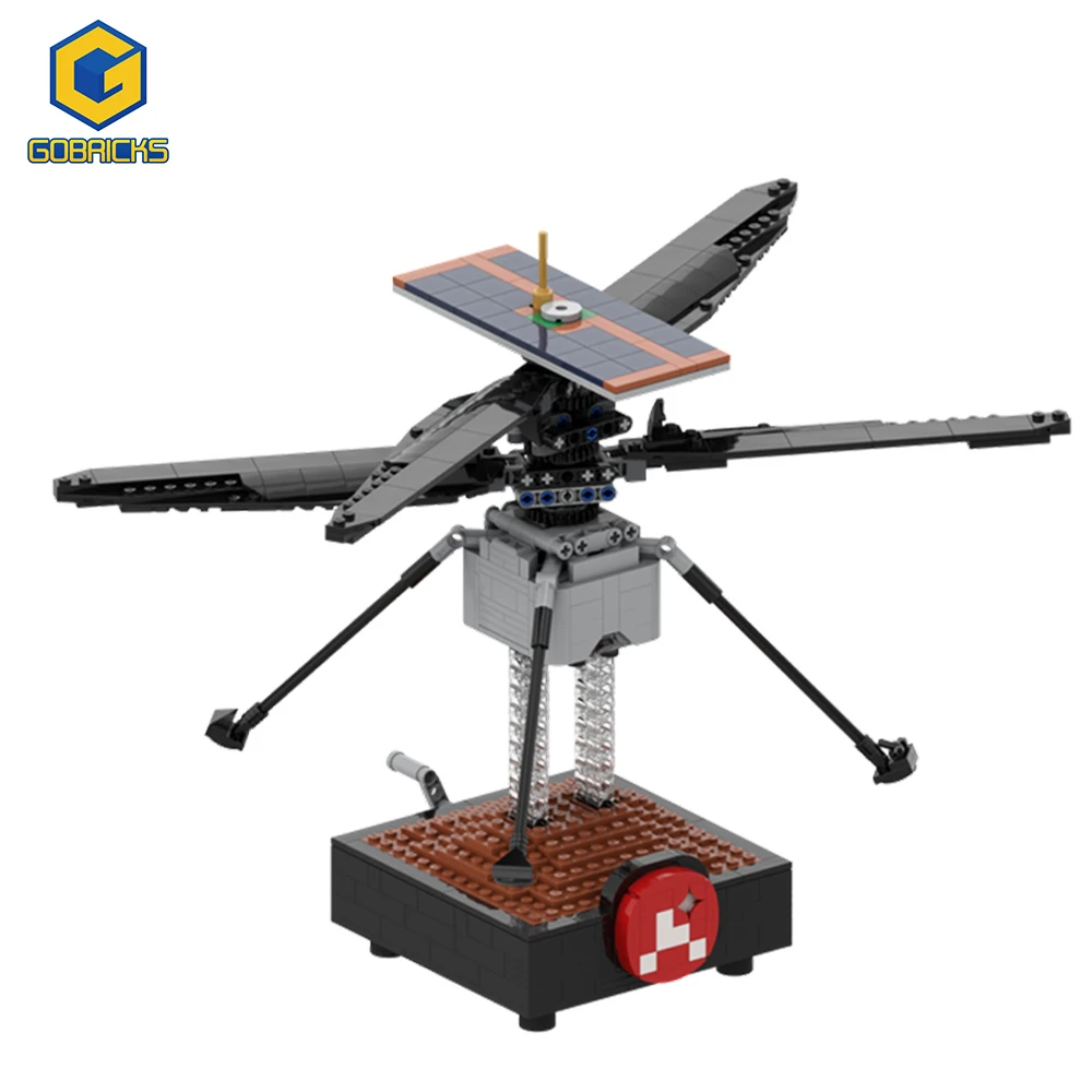 

Вертолет MOC Mars для зонда, робот-изобретательность от периджова, парашют, набор строительных блоков, самолет, кирпичи, игрушки для детей, подарки