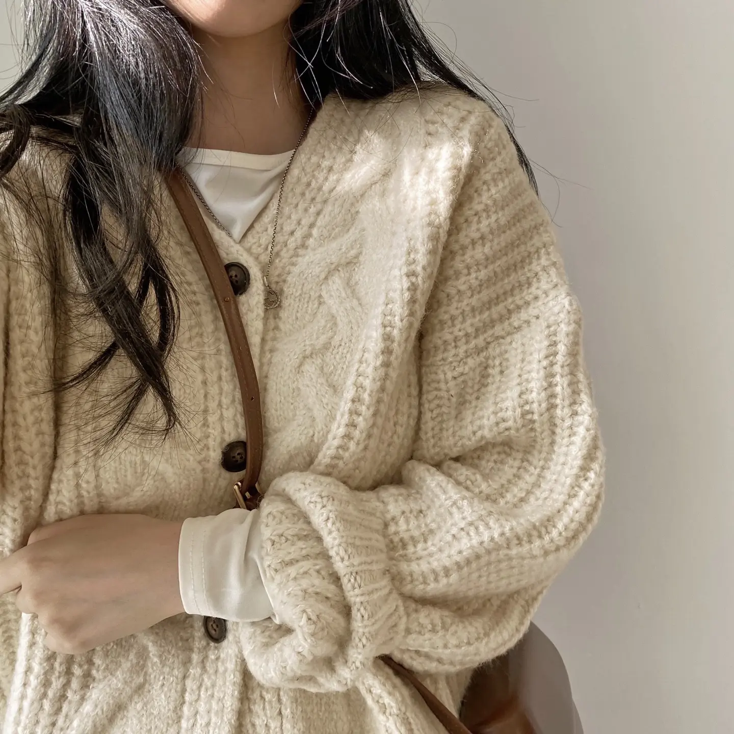 Winter New In Woman's Sweater Basic All-Match Knit Cardigans Korean Chic Office Lady's Loose Long Sleeve Top Elegant Casual Coat