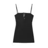 2024 Autumn New Fashion Women's European and American Style Backless Temperament Sleeveless Slim Suspender Short Dress 1