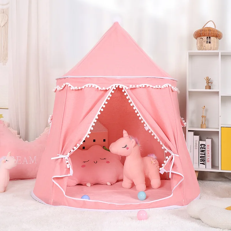

Children Teepee Tent Game House Indoor Baby Game Portable Princess Castle Small House Mongolian Birthday Tent