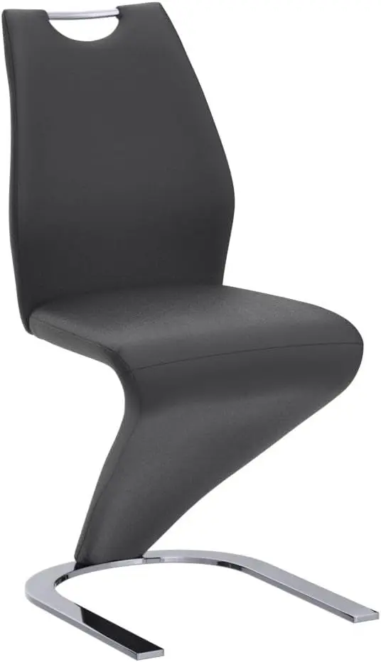 Mermaid Dining Chairs Set of 4, Modern Kitchen Dining Room Armless Upholstered Side Chairs with PU Leather Cushion Se