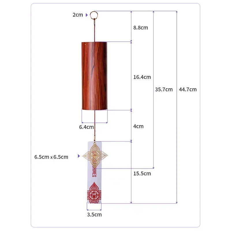Meditation Wood Wind Chimes Landscape Sound Bell Wall Mounted Relax Chord Wind Chime Musical Instruments Sounds Accessories meditation chimes