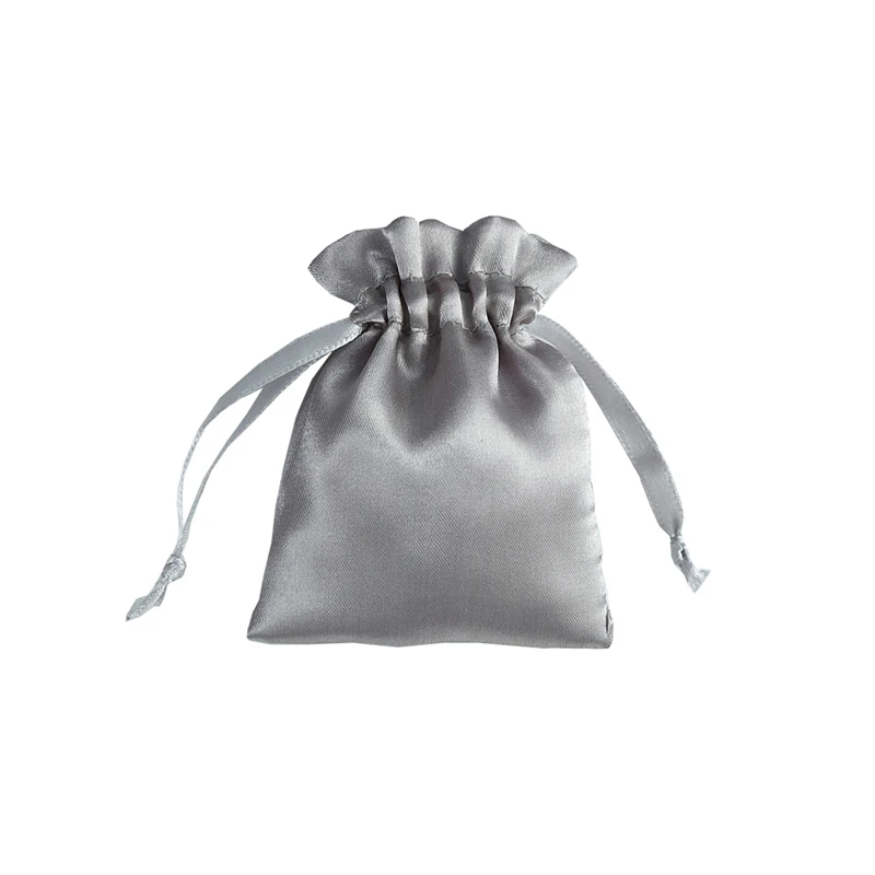 10×Silk Stain Drawstring Bag With Ribbon ForJewelry Travel Gift Packaging Po_ji 