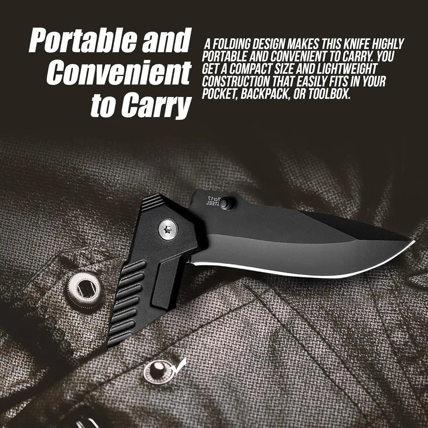 Folding Pocket Knife Stainless Steel Blade Edc Knife for Men Women Camping Fishing