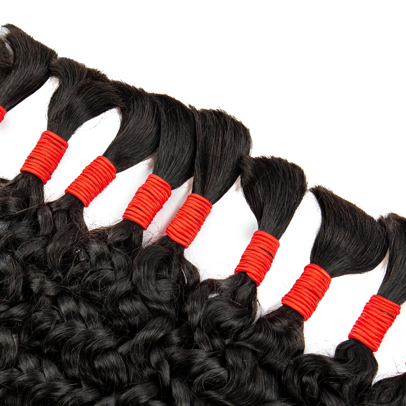 Deep Wave Bulk Braiding Hair Human Bulk Hair for Boho Braiding 100% Unprocessed Brazilian Virgin Extensions Water Wave