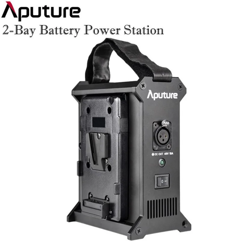 Aputure 파워 스테이션 듀얼 공급 박스, 노바 P300C, 지지대 V 포트, A 포트 배터리용, 2 베이 외부