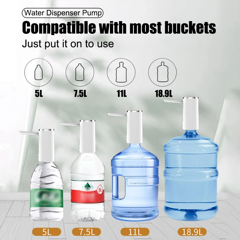 Water Bottle Dispenser Pump Fingerprint Electric Water Absorber Touch Control Button Dispenser Smart Display Folding water dispenser water bottle pump beverage dispenser water dispenser pump