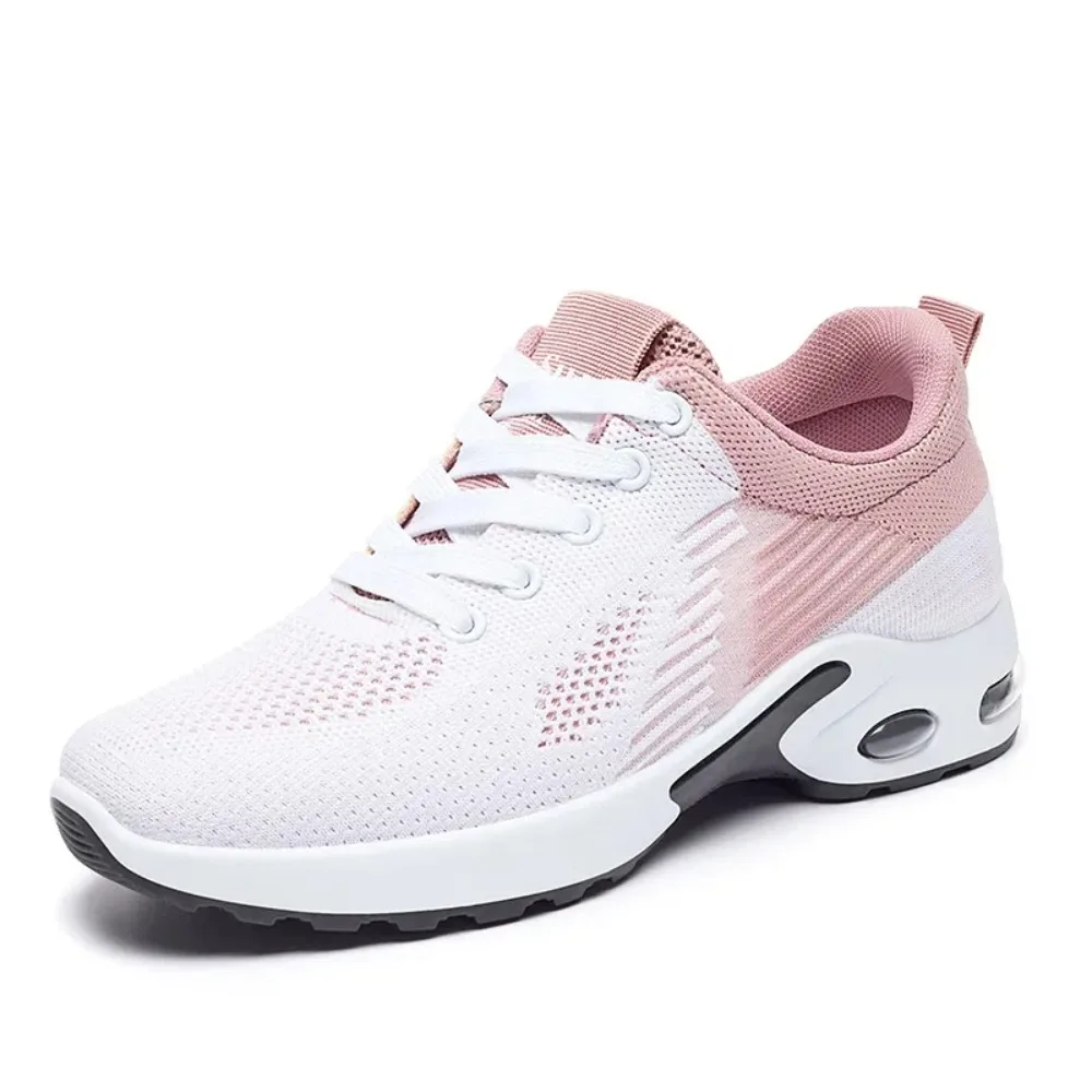 Running Shoes Ladies Breathable Sneakers Summer Light Mesh Air Cushion Women Sports Shoes Outdoor Lace Up Training