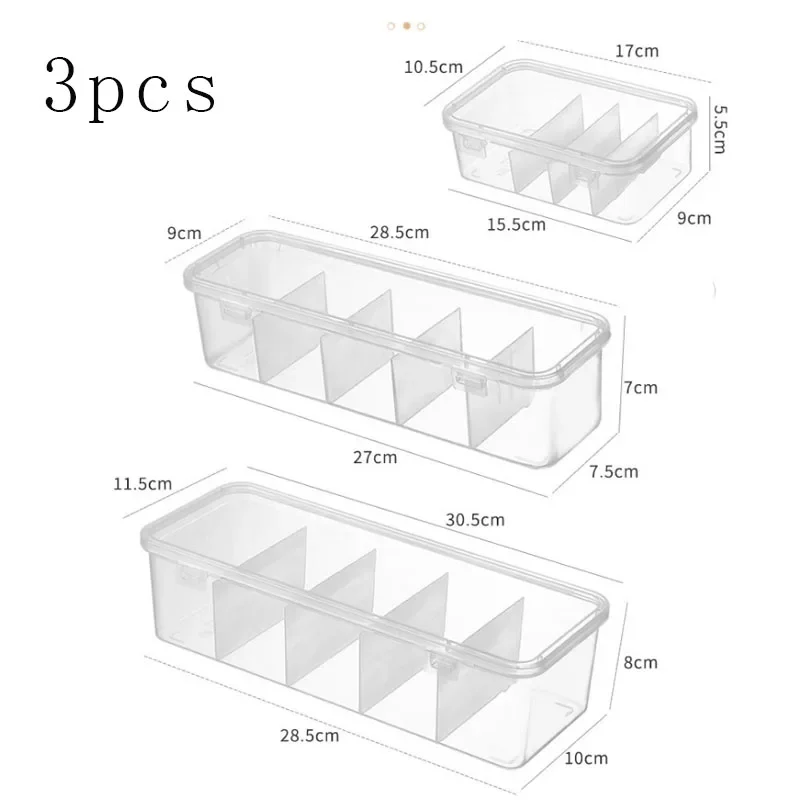 Transparent Data Cable and Card Organizer Box with Dustproof Lid