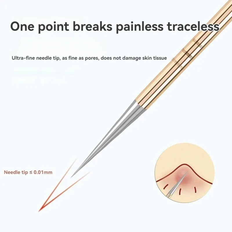 Stainless Steel Beauty Needle Acne Needle Dual-purpose Acne Remover Acne Removing Acne Beauty Tools Pimple Pin 4 PCs Set 3