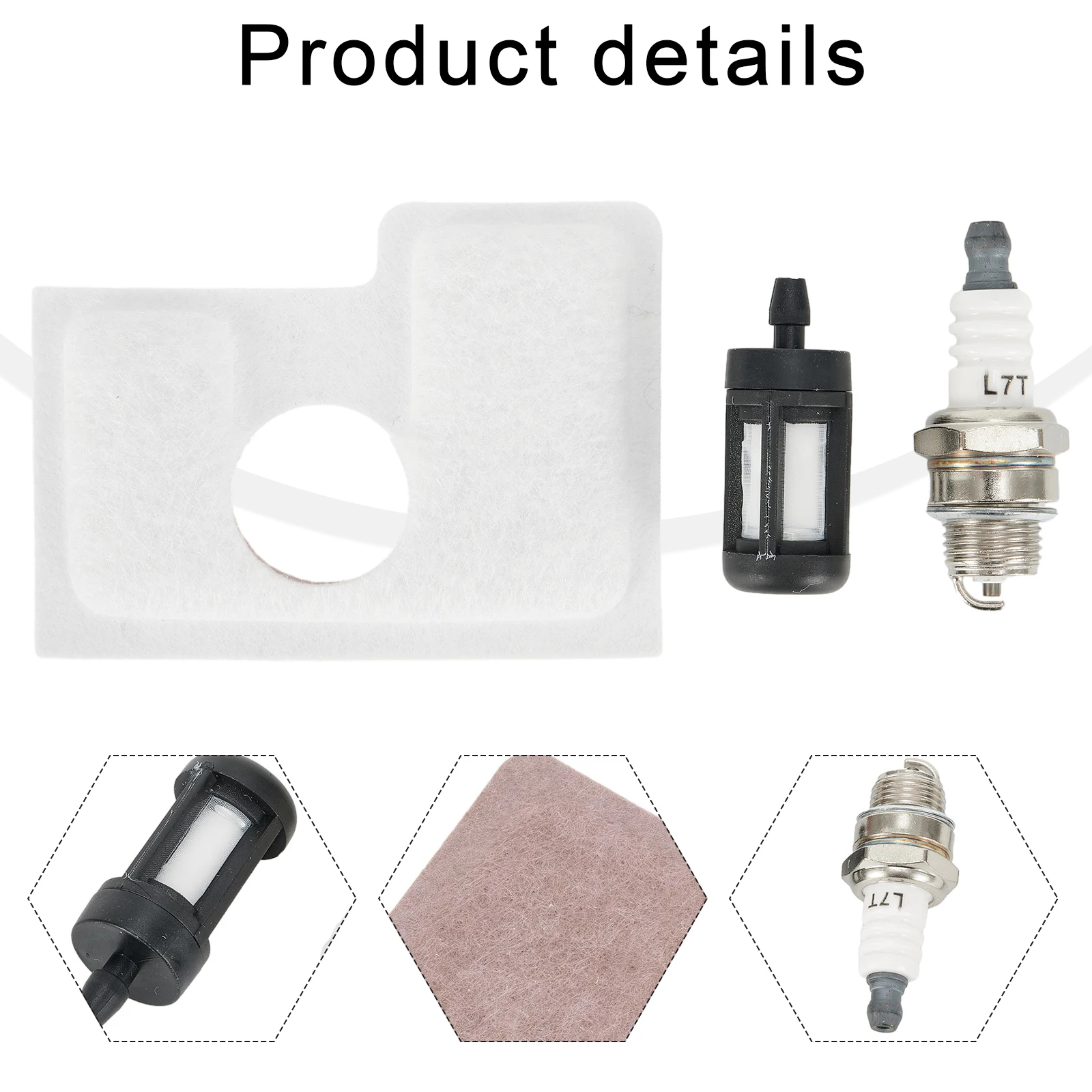 Description Picture 4 of item3PCS Air Filter For Stihl MS170 MS180 2-Mix From BJ Petrol Spark Plug Chainsaw Lawn Mower Parts Garden Power Tool Accessories