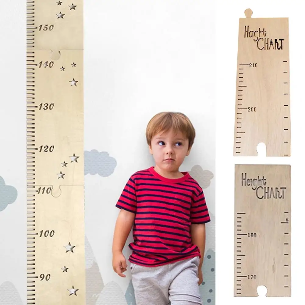 Wall Hanging Kids Growth Chart Precise Scale Children Room Baby To Adults Boys Girls Wooden Splicing Height Measurement Ruler