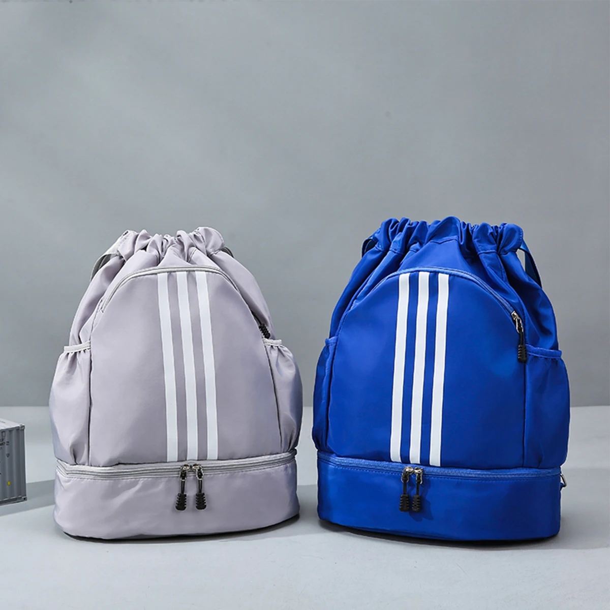 حقيبة ظهر رياضية للسفر مخططة برباط أكسفورد، سعة كب...