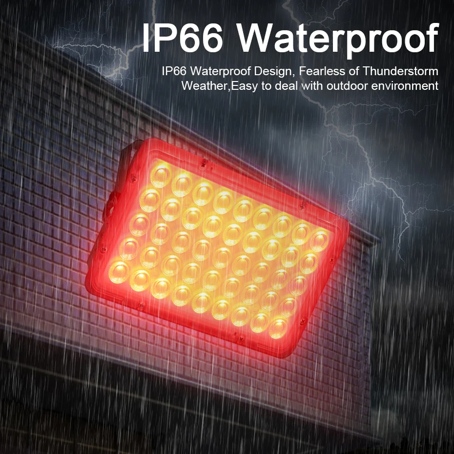 RGB LED 투광 조명, IP66 방수 스포트라이트, 24 키 리모컨 가로등, 야외 투광 조명, 200W, 100W, 50W, 220V