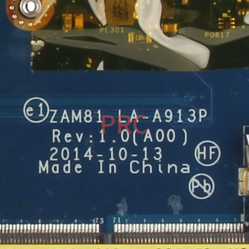 LA-A913P, 0H89GR, 0M5HV7, 0W4CTJ, 0DWVYV, 099NCH, 0MTN7P, Notebook Mainboard