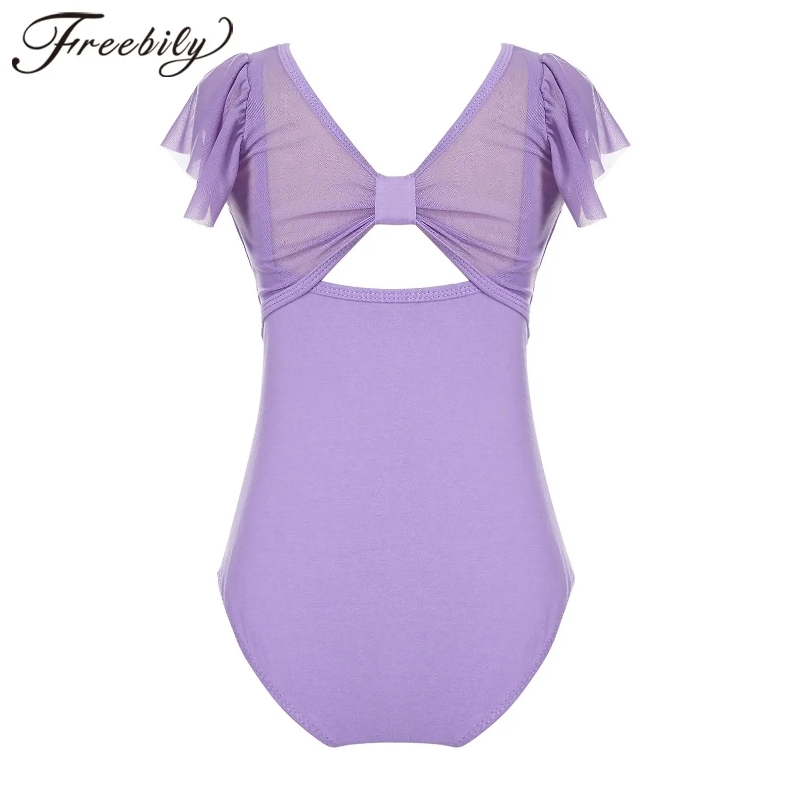 

Детское балетное танцевальное трико для девочек, сетчатый полый танцевальный тренировочный комбинезон для подростков, танцевальная одежда для выступлений