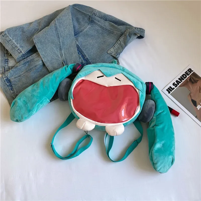 Anime Hatsune Miku Cosplay Plush Backpack Ita Bag Women Bag Shool Student Men Velvet Shoulder Girl Gift