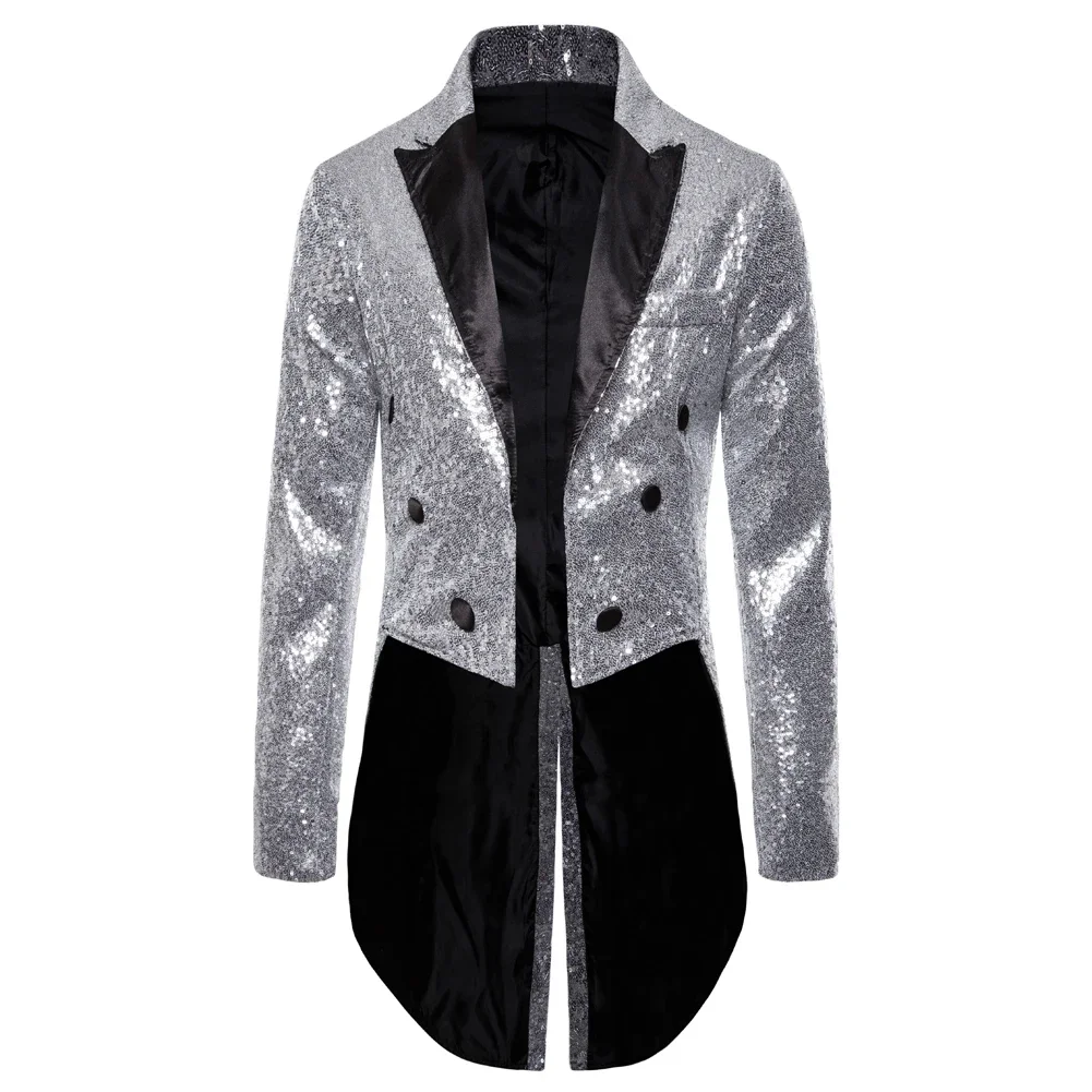 Men Suits Jackets Double Breasted Wedding Groom Tuxedo Blazer