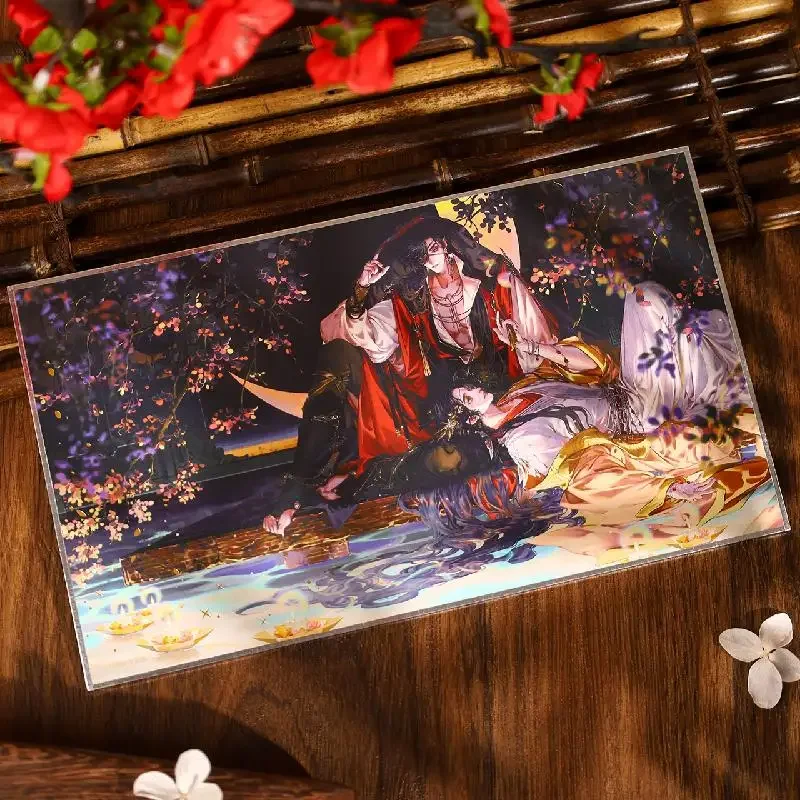 Anime TGCF Tian Guan Ci Fu Official Original Ghost King Hua Cheng Xie Lian Moon Comics Photo Frame Acrylic Stand 5