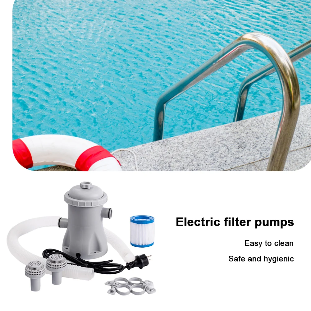 

Electric Swimming Pool Filter Pump For Above Ground Pools Cleaning Tool 330 Gallons Pool Filter Cartridge For Pump Pool Filter