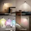 Magnetic LED Wall Lights 360° Rotation Touch With Remote Control 12 Colors Dimmable Brightness for Bedroom Wireless Bedside Lamp 6