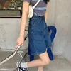 High Waist Loose Women's Jeans Summer New A- Line Straight Wide Leg Five-Point Thinming Trendy Thinming Mid-Calf Pants