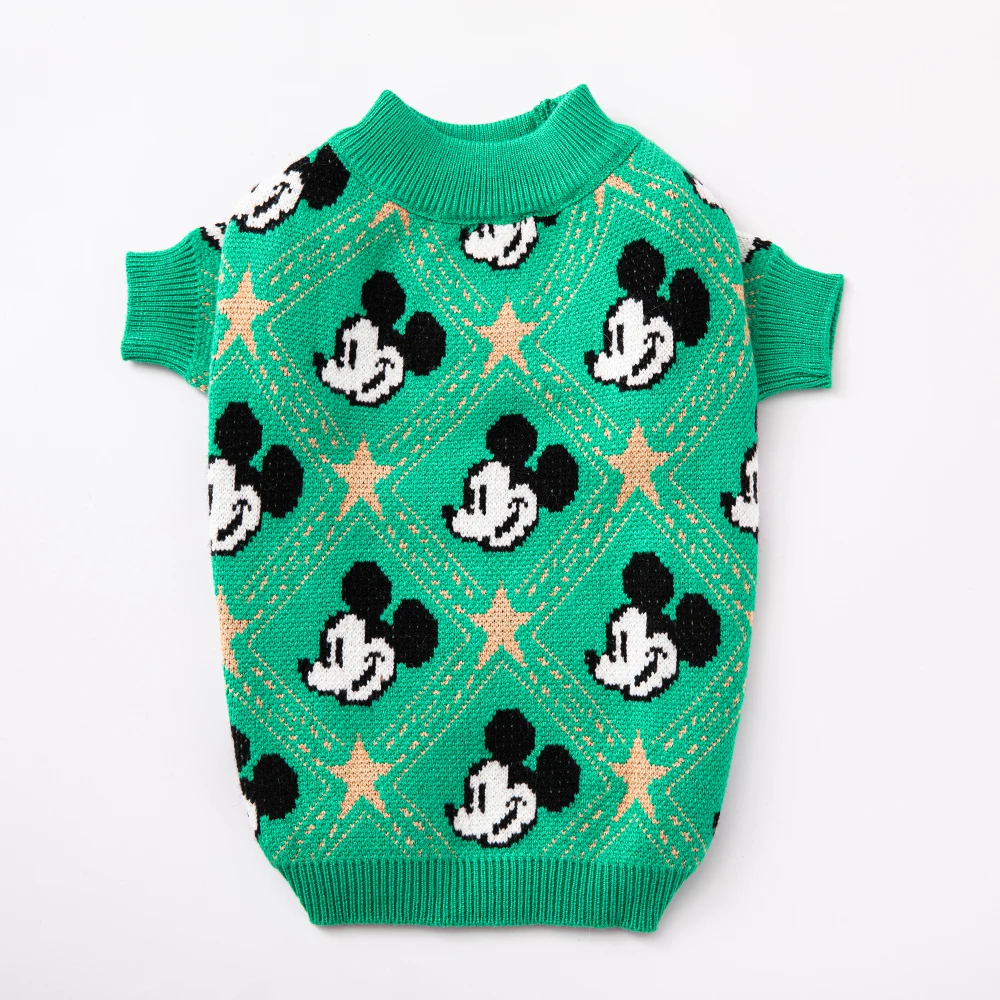 Disney Pullover Dog Sweater Mickey Mouse Pet Clothing Cotton Thickened Warm Winter Dog Coat 1