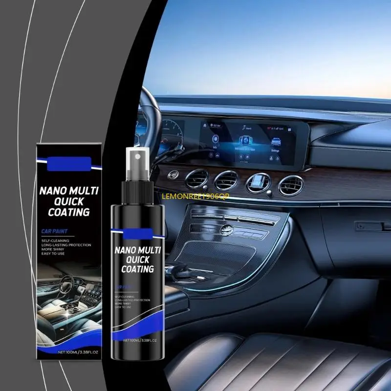 N80F Car Interior Cleaner with Fast Acting Formula 100ml Efficient Car Upholstery Cleaner Tool for Leather & Carpet