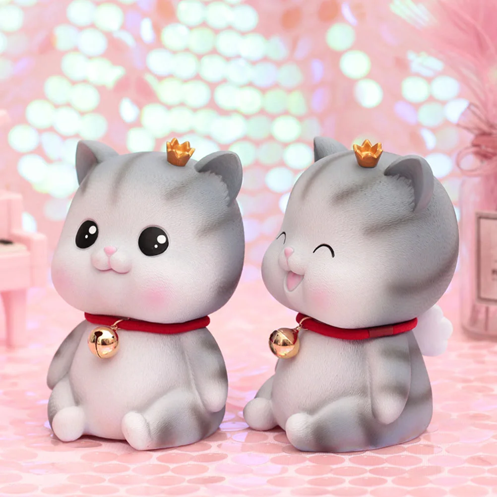 

Lovely Kitten Saving Pot Coin Cartoon Lovely Kitten Saving Pot Cartoon Coin Bank Vinyl Money Pot Desktop Ornament Child
