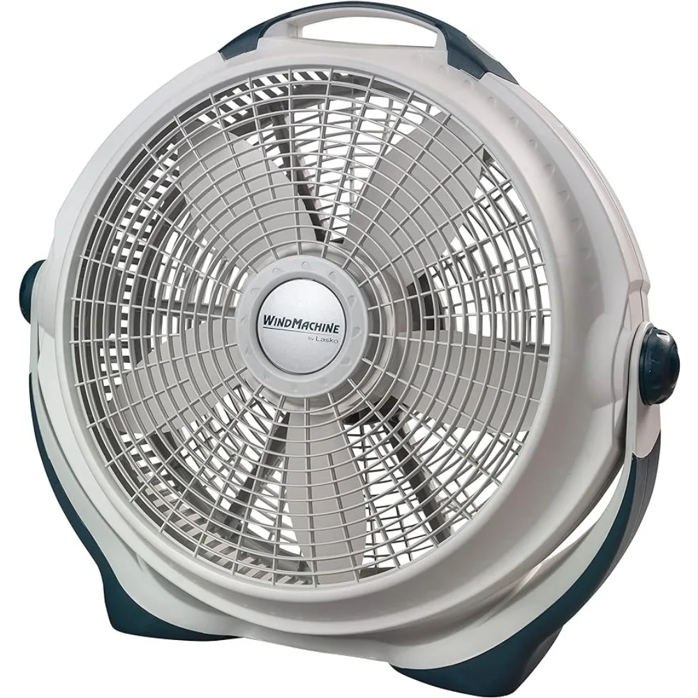 

Wind Machine Air Circulator Floor Fan, 3 Speeds, Pivoting Head for Large Spaces, 20", 3300, White， portable air conditioner