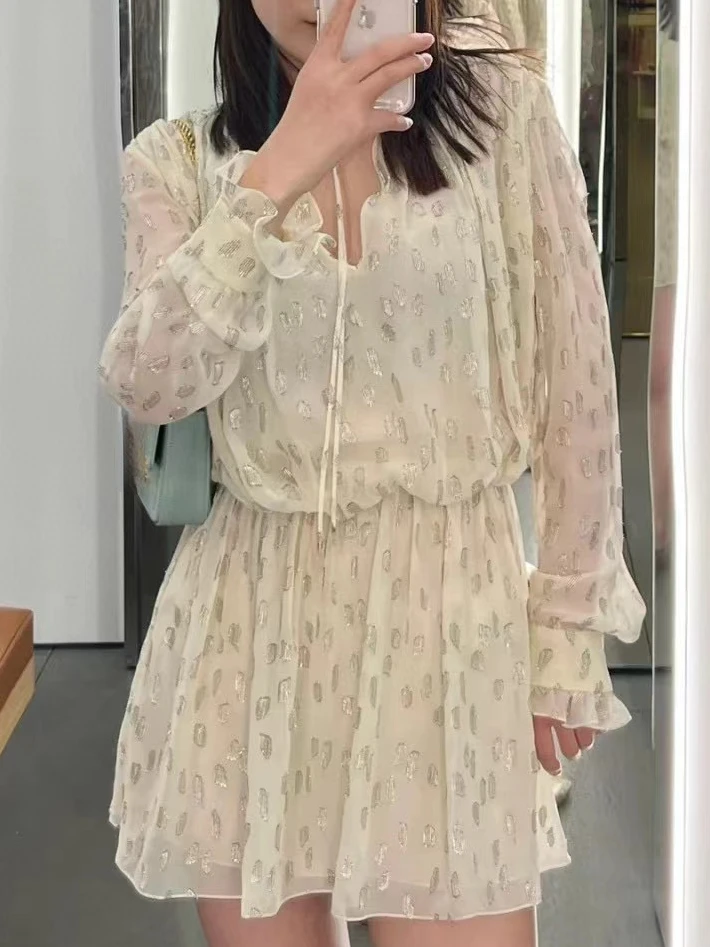 

Vinatge Korean Summer Spring Mini Beach Dresses Holiday Elegant Loose Slik Dress Women Clothing Vestidos Elegantes Para Mujer