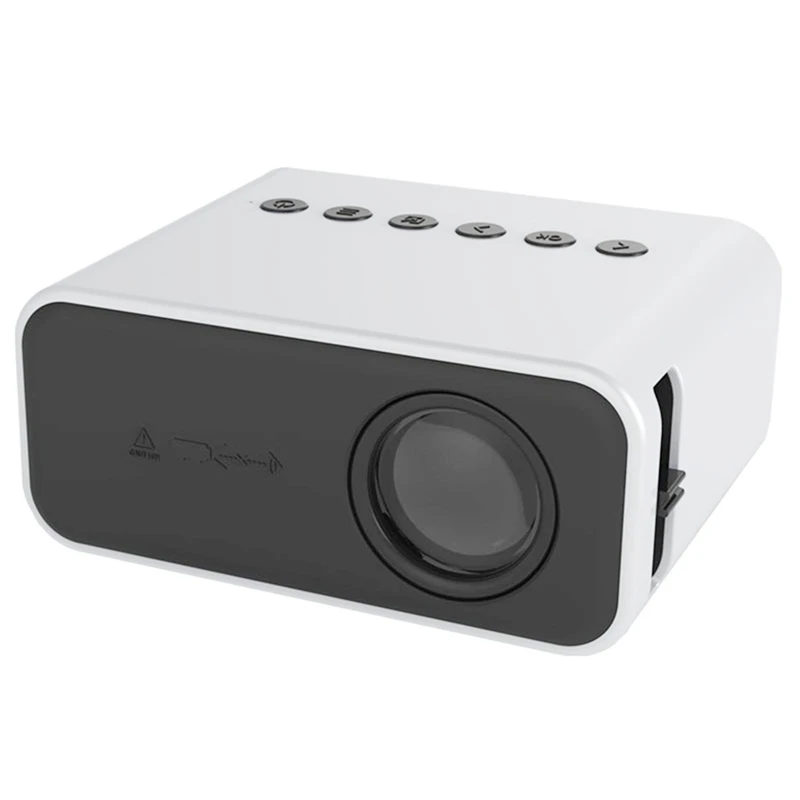 

ABGZ-YT500 Home Mini Projector Portable LED Mobile Video Projector Home Theater Media Player Kids Gift (White US Plug)