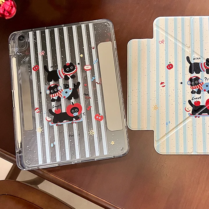 Magnetic Detachable Tablet Case with Apple Pencil Slot and Y-Fold Design