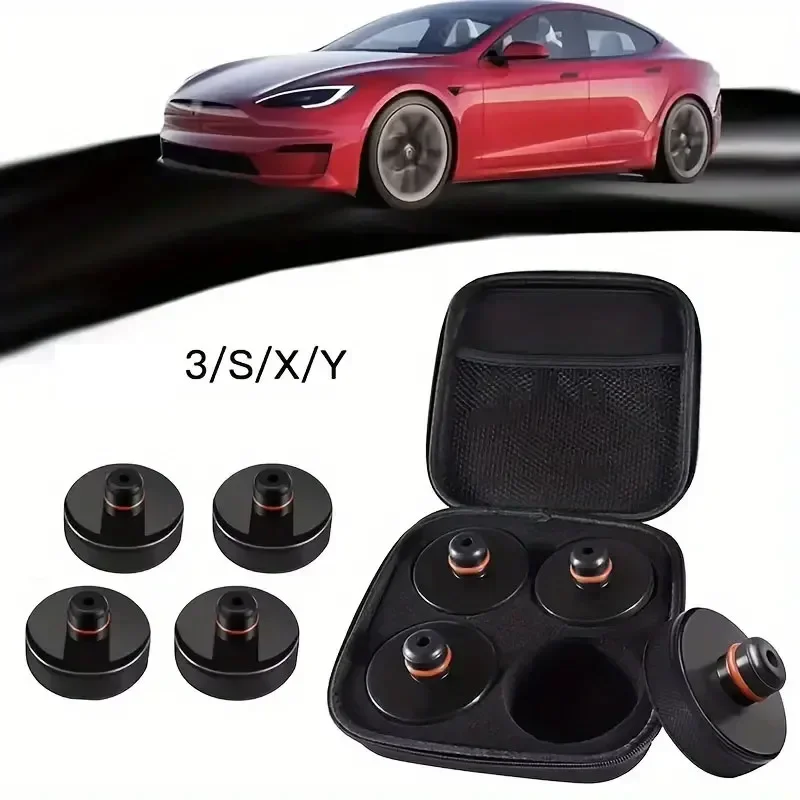 4/1pcs Jack Pads for Tesla Durable Rubber Lifting Pucks for Model 3/S/X/Y 2013-2024 Protects Battery Chassis Easy Install By