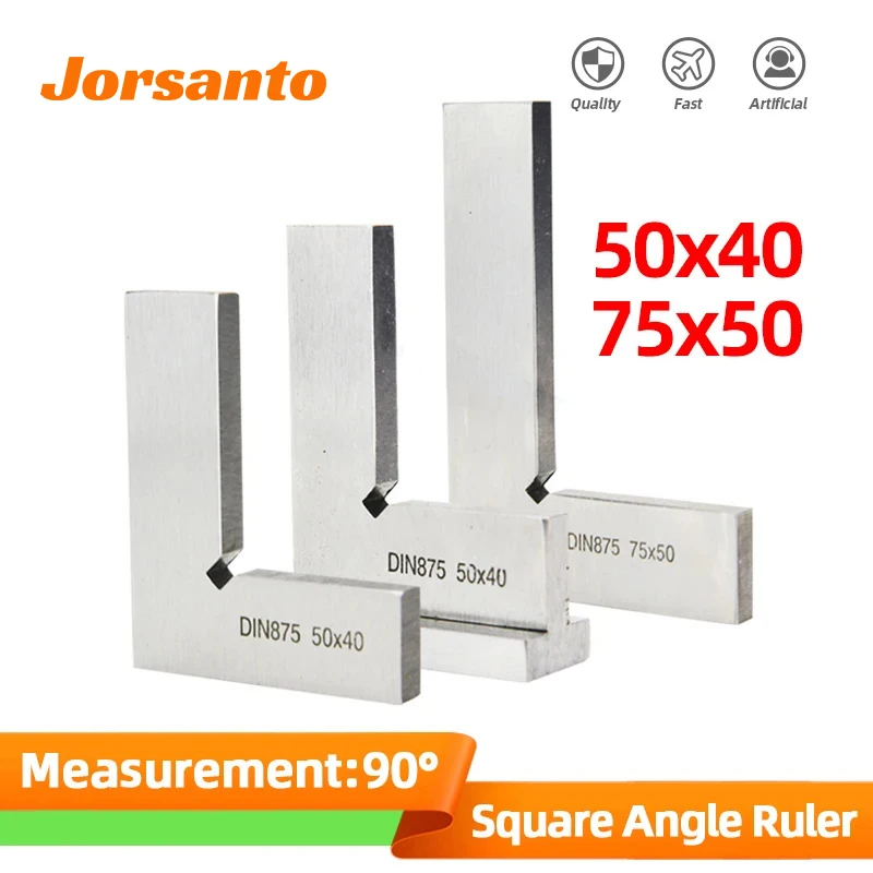 Woodworking Rulers Try Square Flat Edge Square Ruler 90 Degree Woodworking Tools Metal Right Angle Ruler Measurement Tools carpenter 50x40 75x50mm
